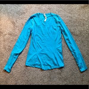 Lululemon Sky Blue Long Sleeved Workout Shirt - Size 4